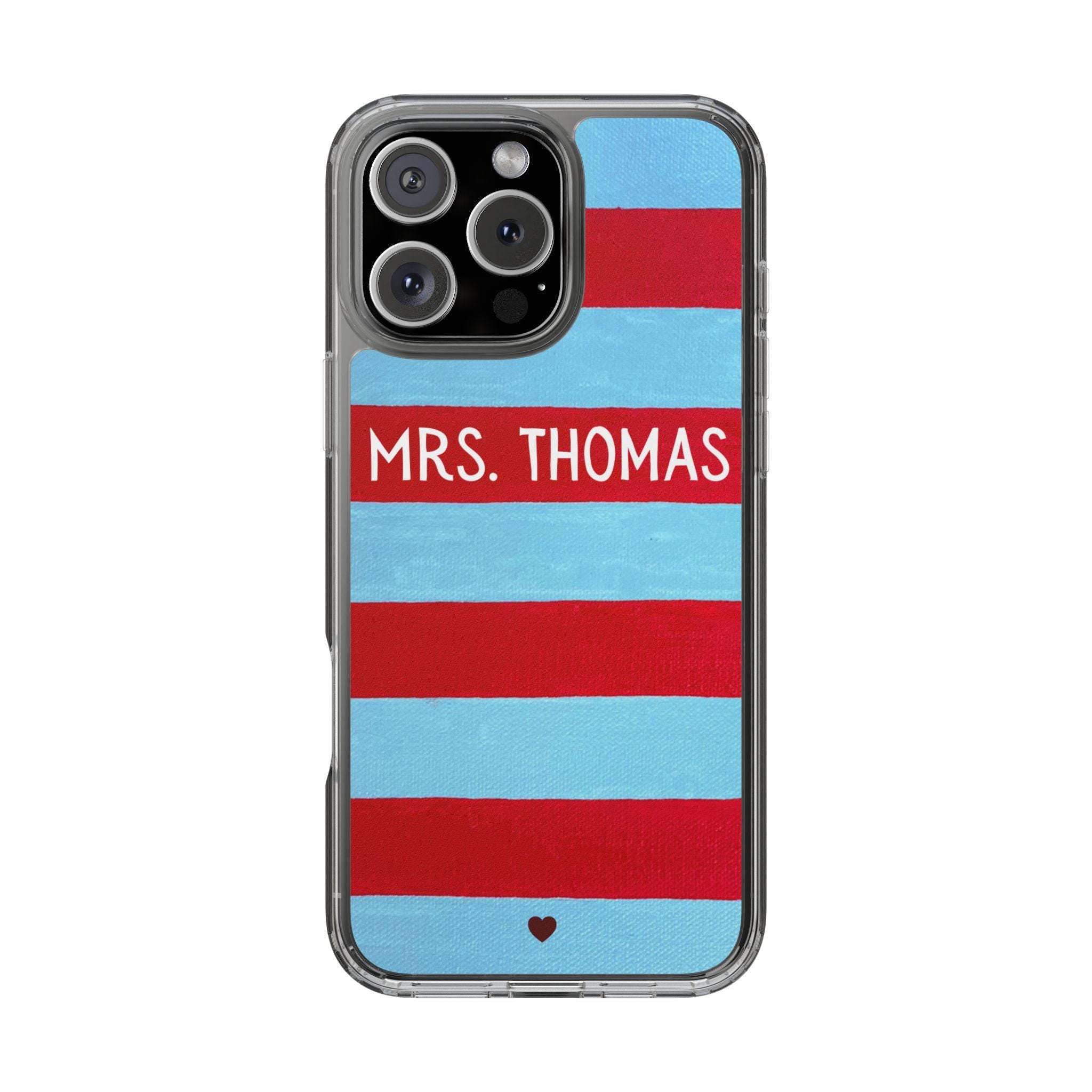 Something Blue Personalized Mrs. Phone Case - Gift for Wedding, Bridal Shower, Bachelorette - iPhone Case