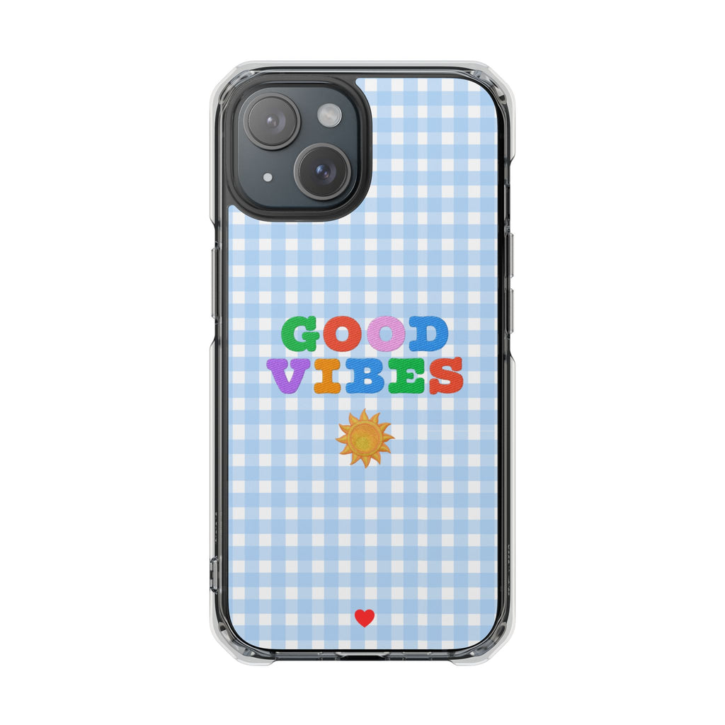 Good Vibes MagSafe® Phone Case - Clear Magnetic Impact Case - for iPhone Models 14 to 17